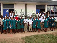 Post lecture pose at Nkawkaw Nurses Training College